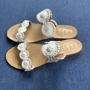 Jack Rogers Cream and Tan Sandals